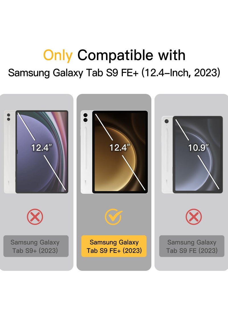Tempered Glass Screen Protector for Samsung Galaxy Tab S9 FE Plus 12.4inch 9H Hardness HD Anti-Scratch Tempered Glass Film Bubble Free High Touch Sensitivity Screen Protector - Image 2