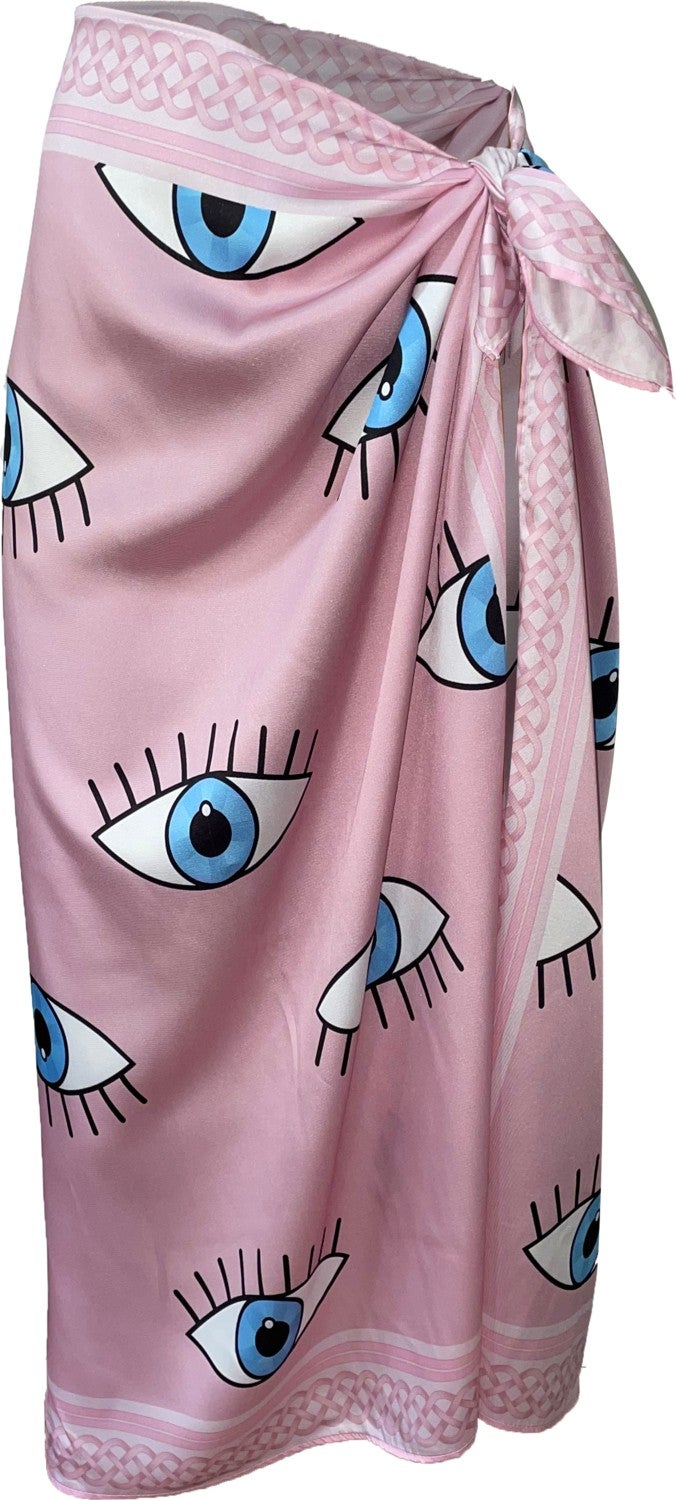 Bolder Elena Pink Eyes Satin Pareo 145*95 (No see-through)  - Image 2