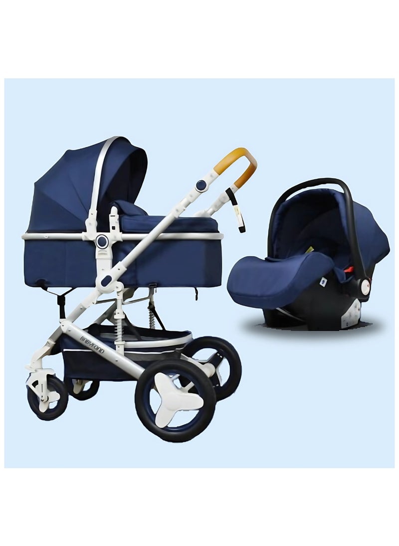 Baby Life High Landscape 3 In 1 Baby Car Two Way Baby Stroller  - Image 2