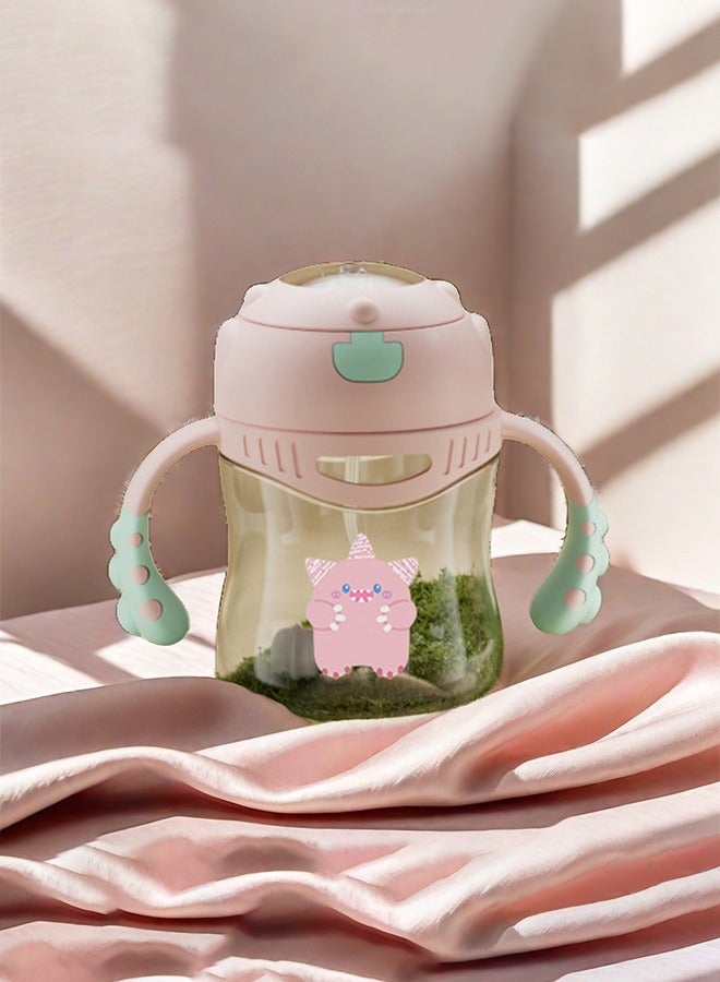 HaveDream Children's Straw Cup, Baby Duckbill Cap, Anti-Choking Learning Cup For Babies Over 6 Months Old - Pink - Image 2