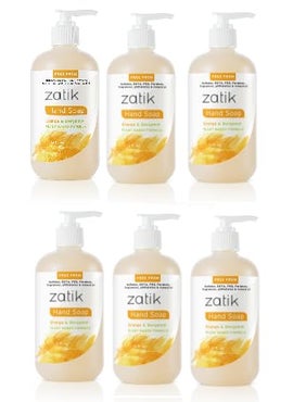 zatik Zatik Naturals  Liquid Hand Soap with Orange  Bergamot Moisturizing Handwash 12 fl oz Pack of 6 