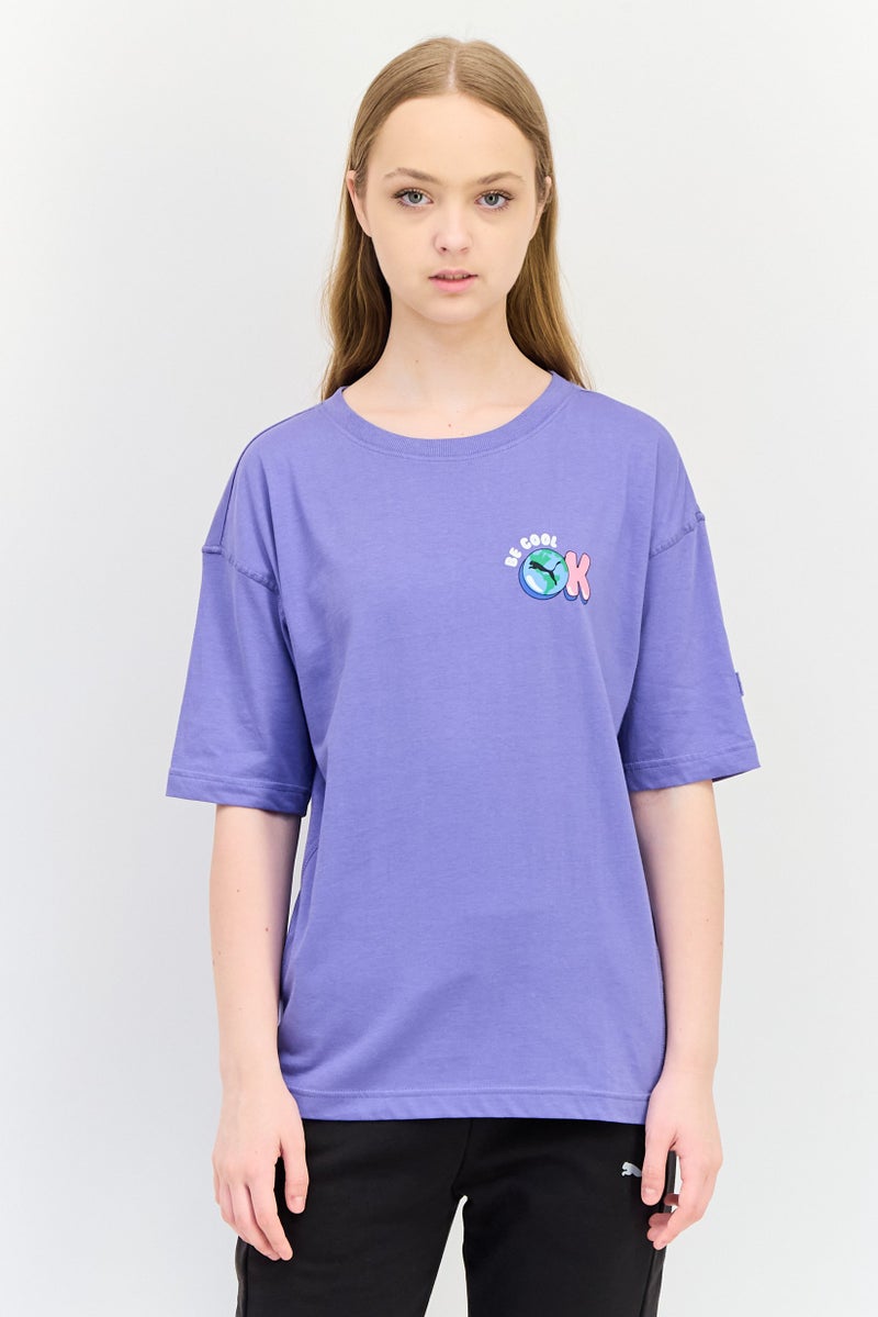 PUMA Women Sportswear Fit Short Sleeve Outdoor T-shirt, Light Lavender - Image 1