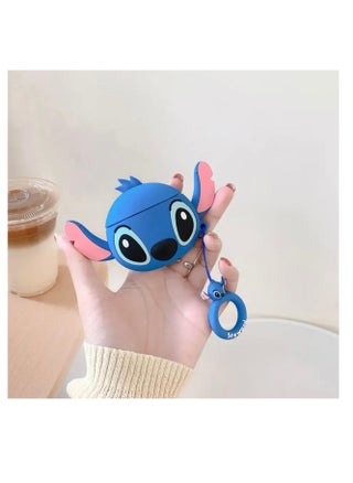 AirPods Pro 2 Case Soft Silicone Shockproof Cover for Apple Airpods Pro 2nd, New 3D Cute Cartoon Creative Fun Case with Keychain Design For Airpods Pro 2nd Case (stitch blue) - pzsku/Z85F0E9527C8003B1164EZ/45/1747419838/1555700b-4f46-42a7-a886-3bed22bbe17b