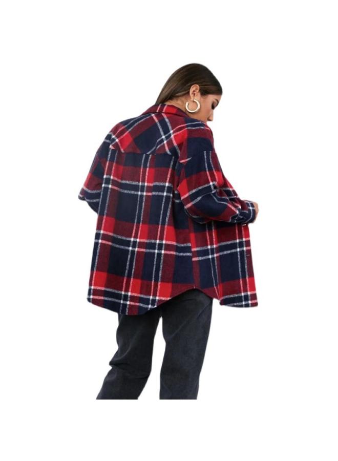 VUELO European And American Independent Station Spring Plaid Frayed Shirt Loose Fashion Casual Shirt - Image 5