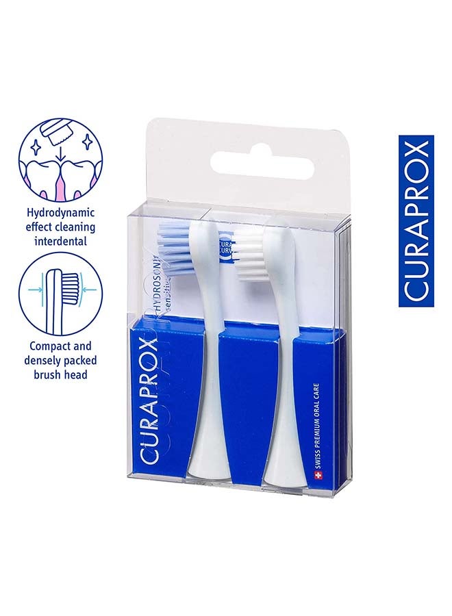 CURAPROX Hydrosonic Pro Brush Head ‘Sensitive’, 2 Pieces - Electric Toothbrush Heads / Replacement Toothbrush Heads - 2 Pack - Image 3