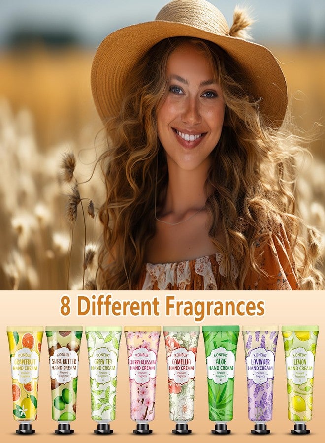 KONEUK 8 Pack Hand Cream Set, Valentines Day Gifts for Her, Wedding Favors, Bulk Hand Lotion Travel Size for Dry Cracked Hands, Moisturizing Hand Cream for Teacher Gifts and Mothers Day Gifts - Image 3