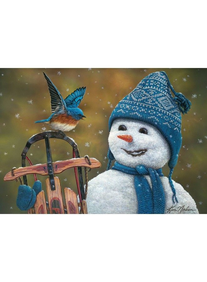 Buffalo Games Holiday Collection Kim Norlien Snow Brother 300 Large Piece Jigsaw Puzzle - Image 1