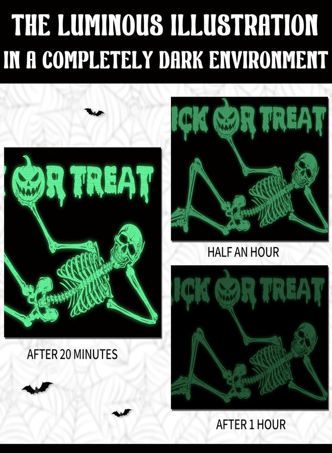 TREWAVE Halloween Skull Doormat Glow in The Dark Trick or Treat Door Mat Non Slip Entrance Floor Mat with Rubber Backing Luminous Indoor Outdoor Rugs for Home Kitchen Party Decor, 17 x29 Inch (Skull) - Image 4