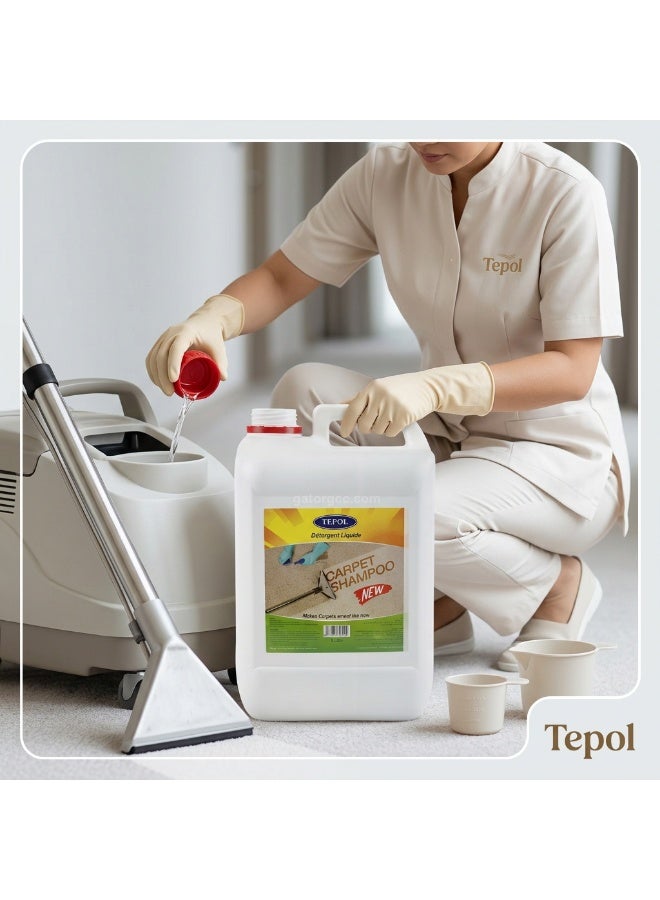 Tepol Carpet Shampoo Lemon | Liquid Carpet Cleaner | Upholstery & Rug Cleaning Detergent | Fresh Lemon Fragrance | 5L - Image 3