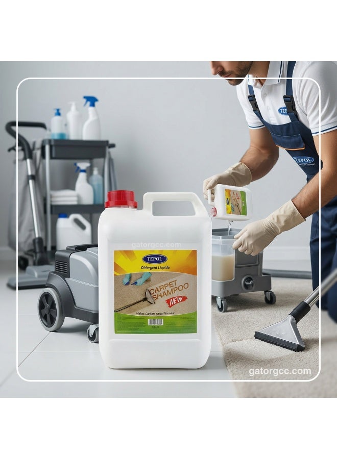 Tepol Carpet Shampoo Lemon | Liquid Carpet Cleaner | Upholstery & Rug Cleaning Detergent | Fresh Lemon Fragrance | 5L - Image 4