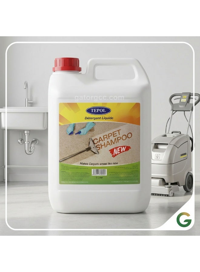 Tepol Carpet Shampoo Lemon | Liquid Carpet Cleaner | Upholstery & Rug Cleaning Detergent | Fresh Lemon Fragrance | 5L - Image 5