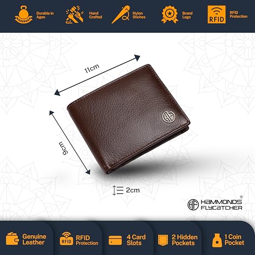 HAMMONDS FLYCATCHER Genuine Leather Wallet Keyring Combo, Valentine's Gift For Boyfriend And Husband, Birthday Gift For Boyfriend, Leather Wallet & Keyring Combo, Gift Ideas,brown - Image 2