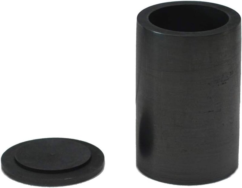 OTOOLWORLD Smelting Lab Graphite Crucible with Cover Lab Supply 40MM X 60MM - Image 1