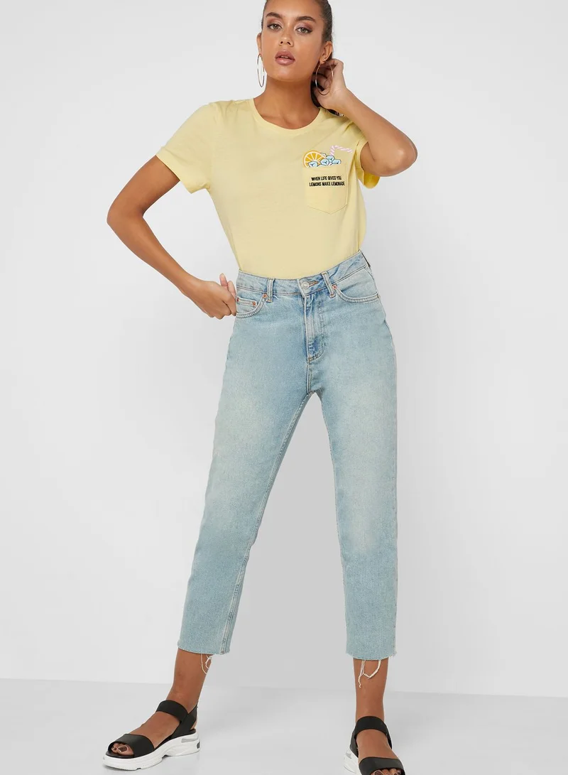 ONLY Lemonade Pocket T-shirt
