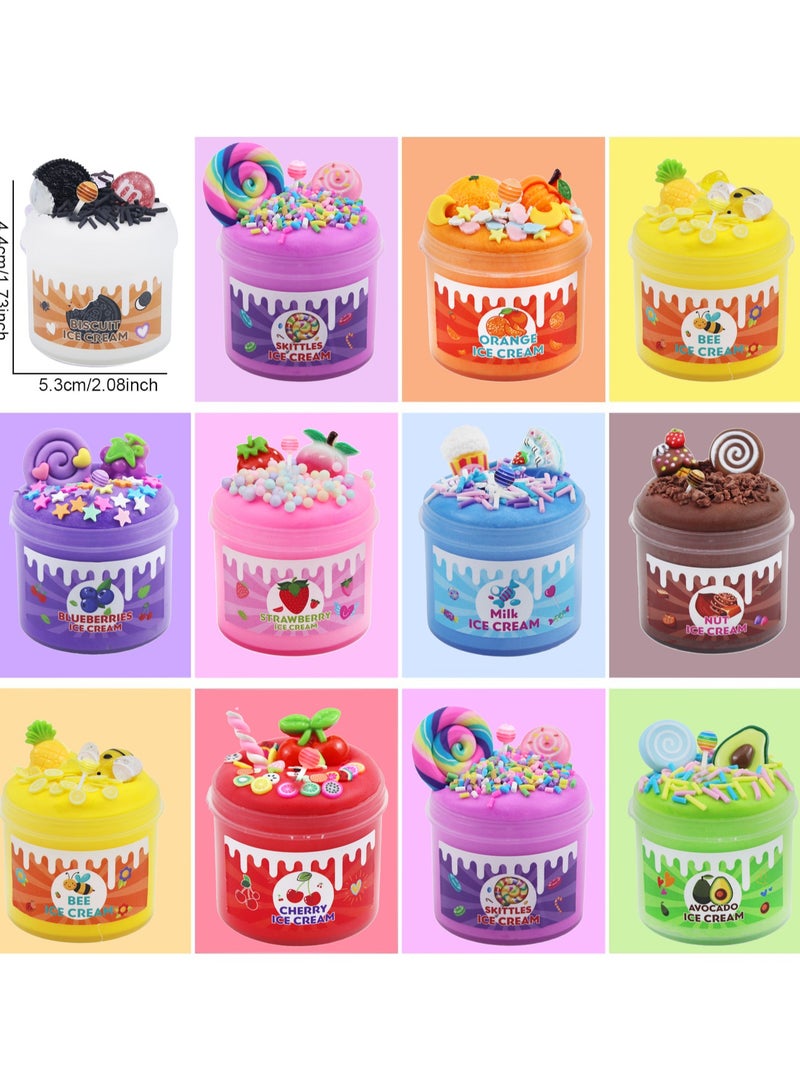 Butter Slime Set for Kids – 10×100 ml Colorful Butter Slimes with Charms, Beads & Accessories – Soft, Stretchy Sensory Toy Kit, Perfect for creative kids’ crafts, stress relief, birthday gifts, and educational toys, Ideal for boys & girls who love slime toys and hands-on fun/ Slime Toys/ butter slime kit/ Slime accessories/ Kids toys/ Safe, non-toxic, and hours of fun - Image 5