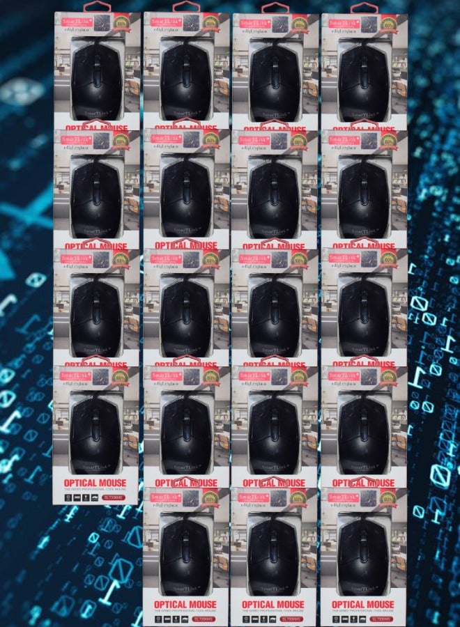 SmarTLink 19 Pieces SmarTLink Optical Mice The Wired Professional Cool Mouse SL7006MS - Image 1