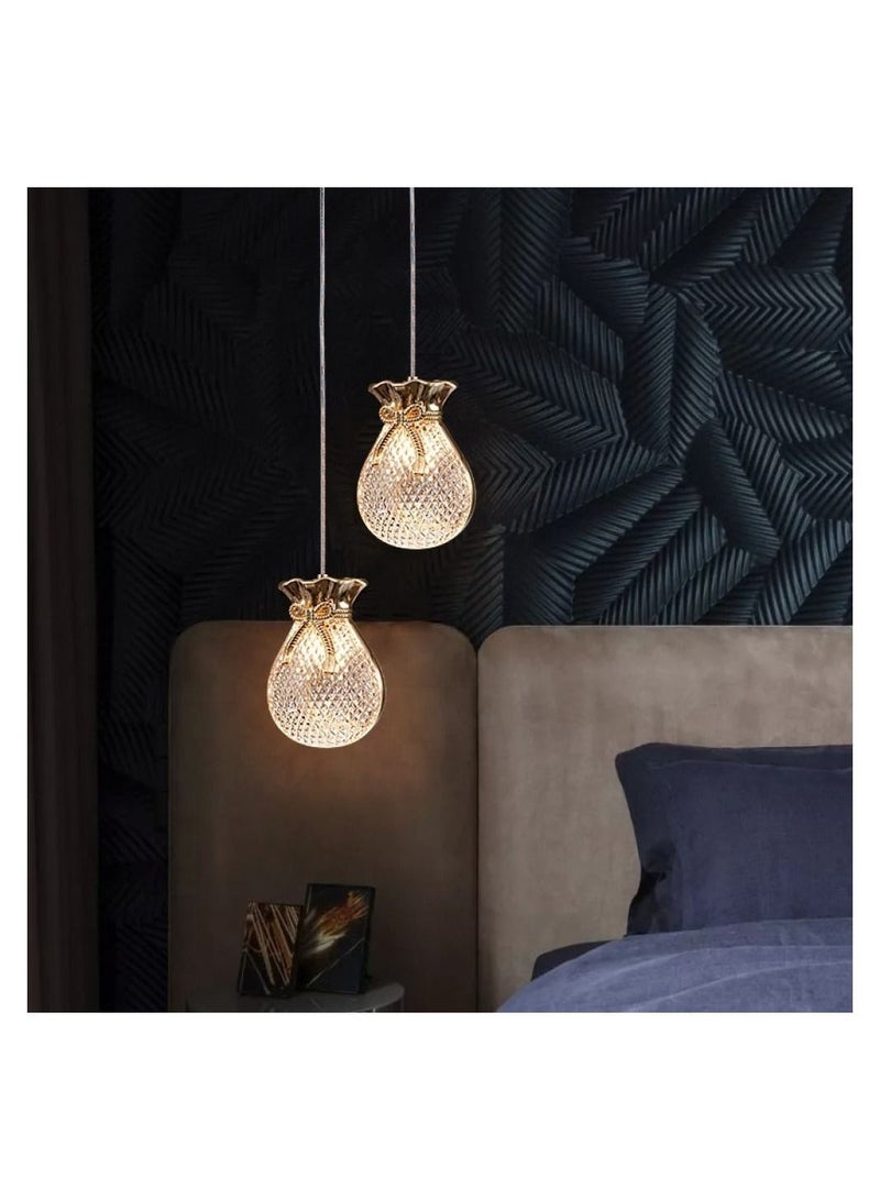 C M E Double Crystal Pendant Light  - Image 1