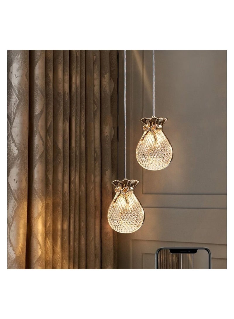 C M E Double Crystal Pendant Light  - Image 2