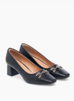 Celeste Womens Metal Accent Slip-On Shoes With Block Heels  - Image 2