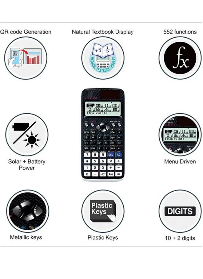 LEXIN KK-991LAX Scientific Calculators Black/White  - Image 5