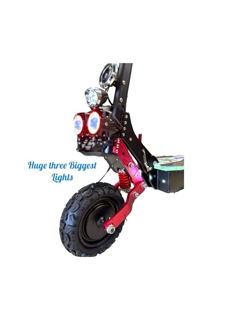 ROHAN WINGS S6 Kick Scooter 2024 - Dual Motor (2000W Each) | 48V 23Ah Battery | Digital Huge Display Meter | Speed up to 67km/h | Foldable & Adjustable Design | Black Color | Perfect for High-Performa - Image 2