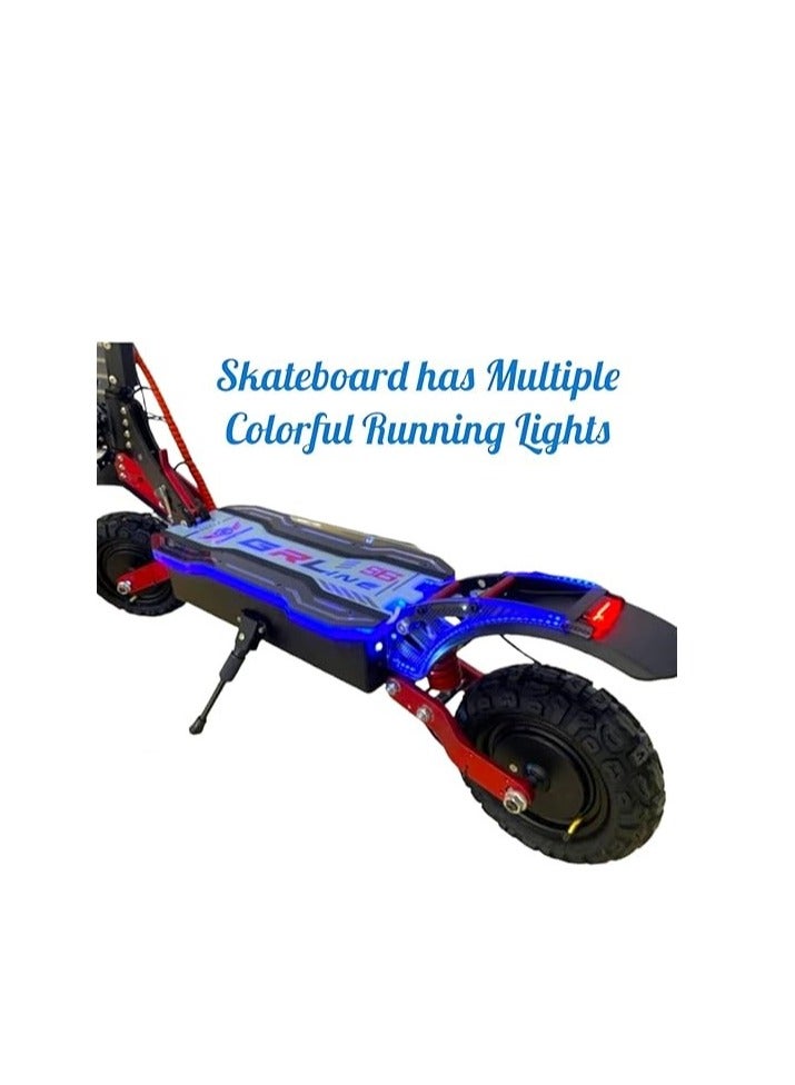 ROHAN WINGS S6 Kick Scooter 2024 - Dual Motor (2000W Each) | 48V 23Ah Battery | Digital Huge Display Meter | Speed up to 67km/h | Foldable & Adjustable Design | Black Color | Perfect for High-Performa - Image 3