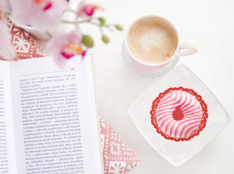 Jagrove Paper Doilies, Jagrove 100 Pieces 3.5 Inches Lace Doilies Paper Colorful Decorative Round Paper Placemats Bulk for Cakes Desserts Wedding Party Tableware Decoration, 5 Colors - Image 3