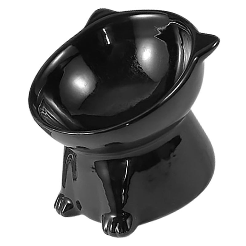 Ceramic Raised Cat Food Bowl Large Anti Spill Elevated Pet Feeding Dish - Image 2