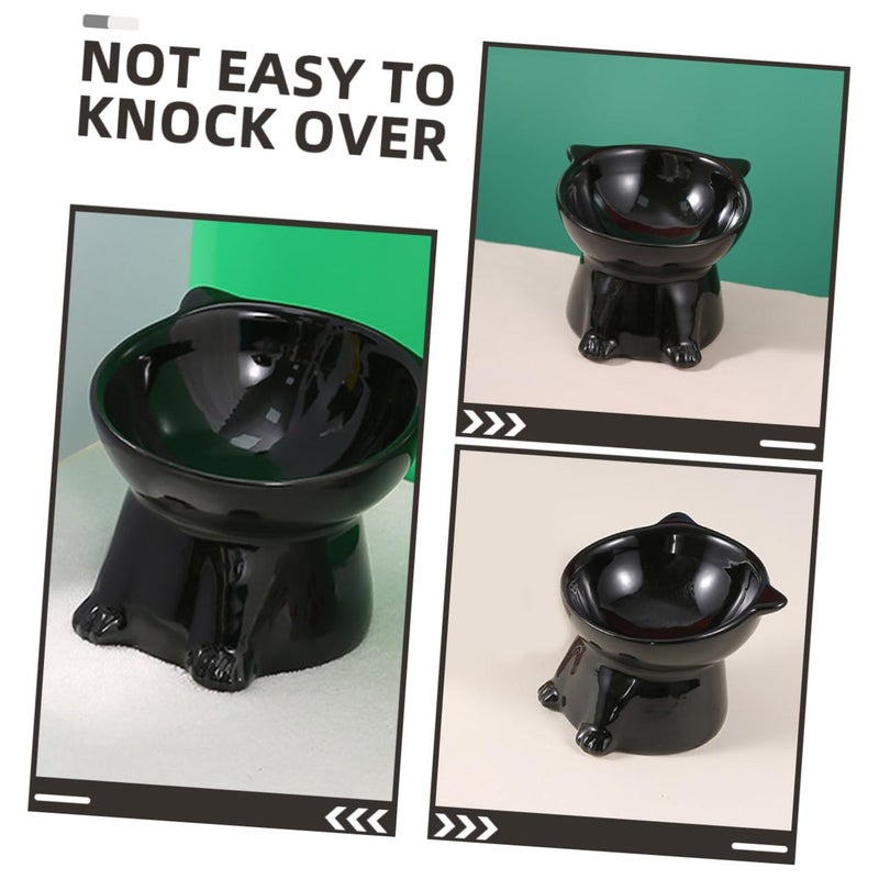 Ceramic Raised Cat Food Bowl Large Anti Spill Elevated Pet Feeding Dish - Image 4