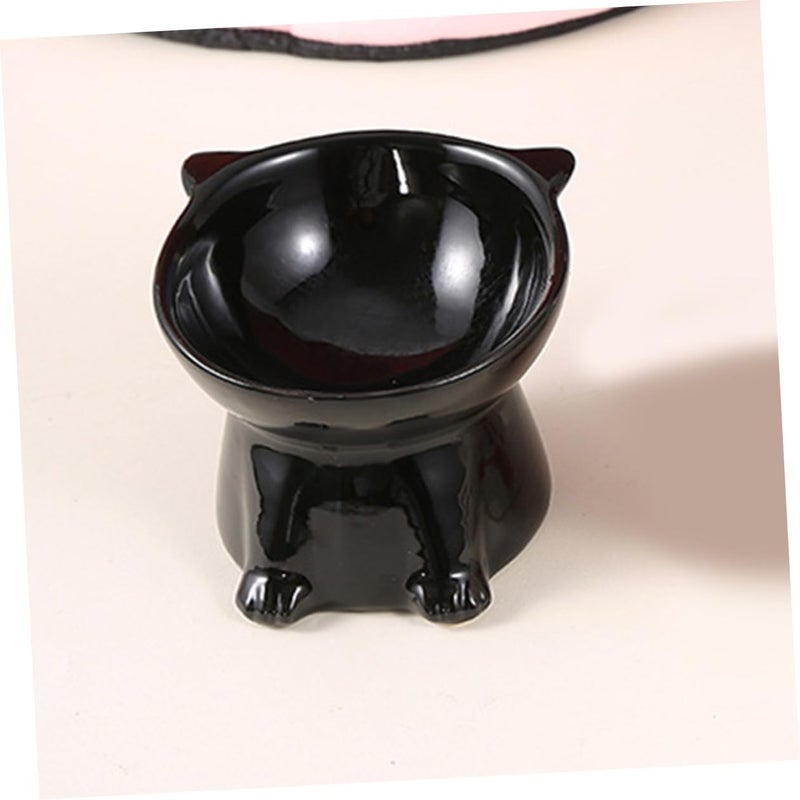 Ceramic Raised Cat Food Bowl Large Anti Spill Elevated Pet Feeding Dish - Image 5