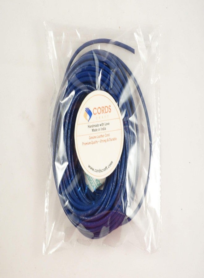 Cords Craft® Round Leather Cord 2mm for Craft, Necklace, Bracelets, Accessories & DIY Craft Projects, Genuine Leather, Coil of 10 Meters String Cording (Blue) - Image 4