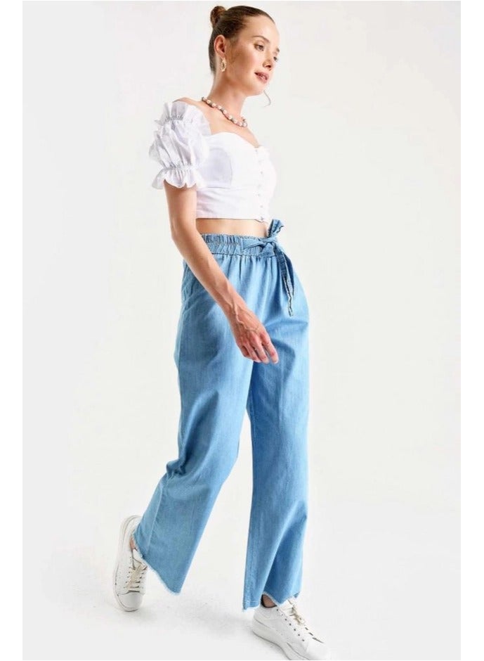 BIG DART Blue Jeans With Elastic Waist - Image 3