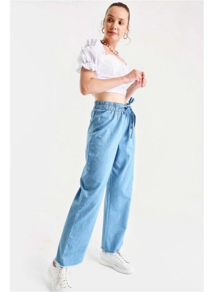 BIG DART Blue Jeans With Elastic Waist - Image 1