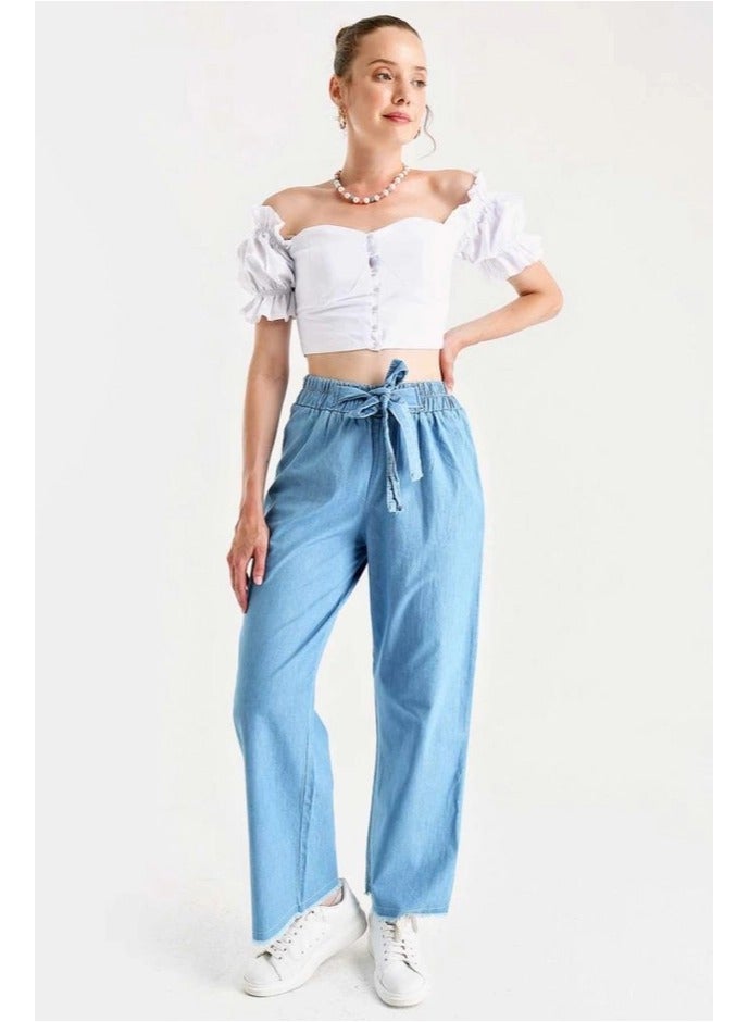 BIG DART Blue Jeans With Elastic Waist - Image 2