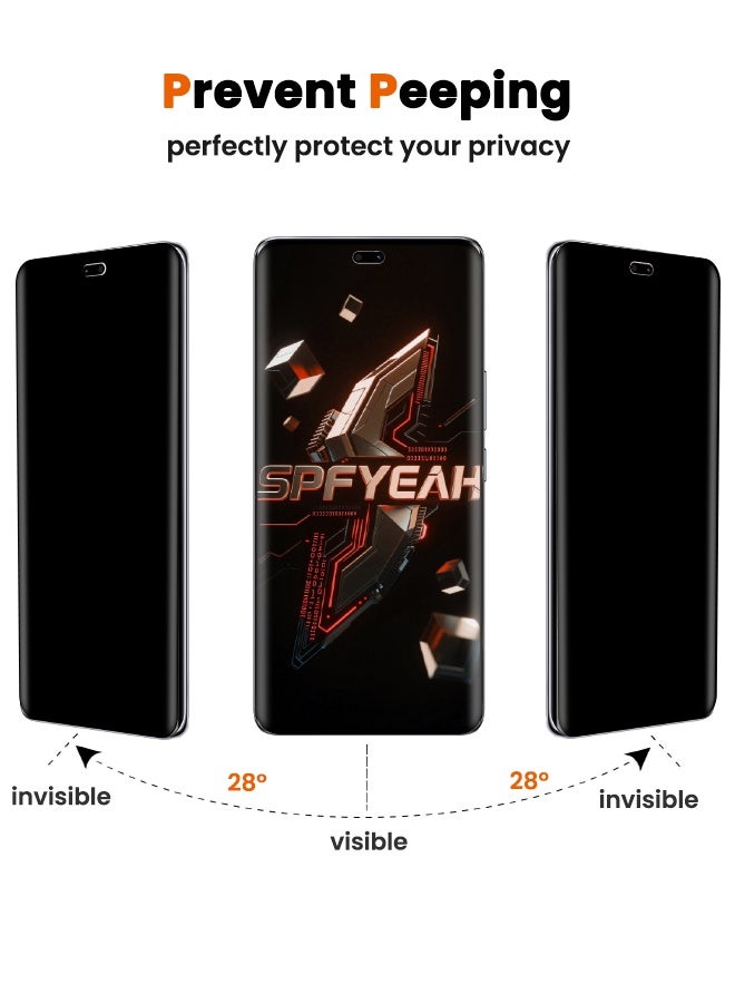 اس بي اف يا. [2 + 2 عبوة] واقي شاشة الخصوصية Honor X9c مع واقي عدسة الكاميرا، [مضاد للتجسس بزاوية 28 درجة] [صلابة 9H] [حساس للمس] [فتح ببصمة الإصبع] [مضاد للخدش] [خالٍ من الفقاعات] [مناسب للجراب] مجموعة واقي لهاتف Honor X9c 5G مقاس 6.78 بوصة (معلب، 2 + 2 قطعة) - Image 3