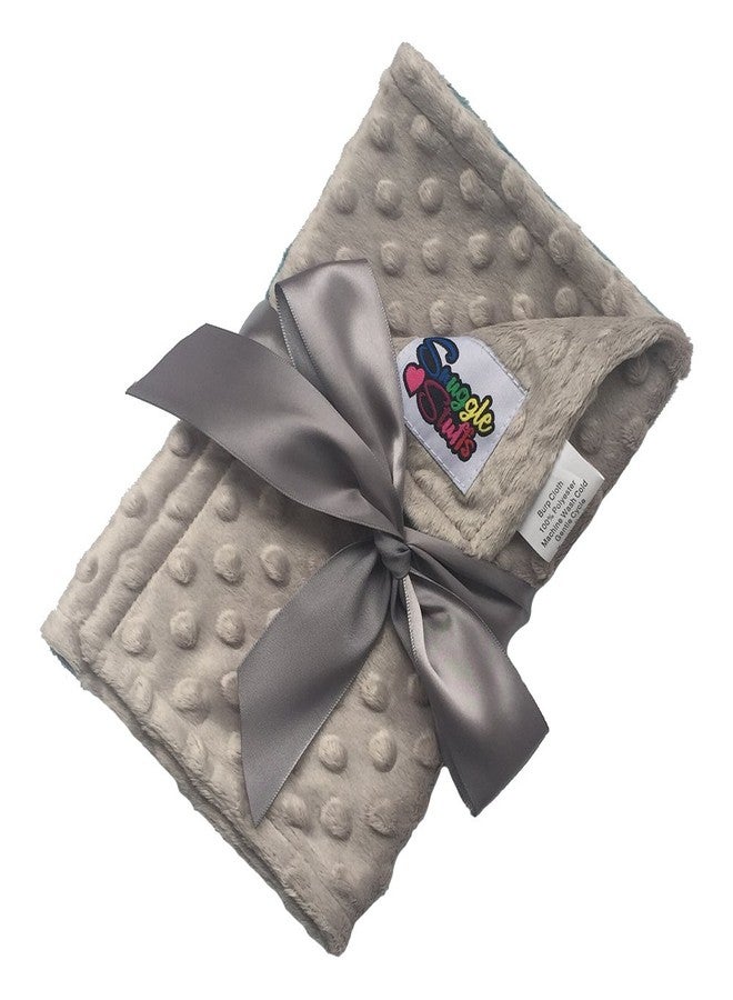 Snuggle Stuffs Baby Boys 5 Pack Minky Dot Burp Cloths - Shades Blue - Image 2