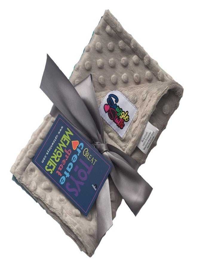 Snuggle Stuffs Baby Boys 5 Pack Minky Dot Burp Cloths - Shades Blue - Image 3