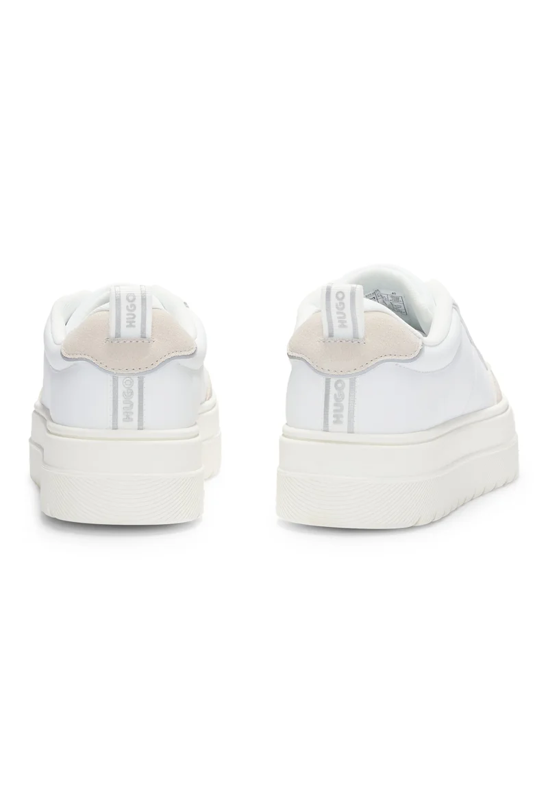 هوجو سنيكرز منصة بلمسات جلد سويدي