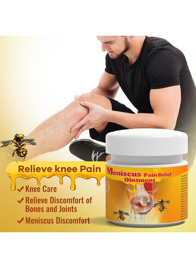 Sumifun Meniscus Pain Relief Ointment - Bee Venom Pain Relief Cream, Fast Absorbing Arthritis Joint Knee Analgesic Ointment, Smooth Gentle Meniscus Treatment Cream, Arthritis Knee Joint Muscle Ache Medical Plaster For Pain Relief - Image 2