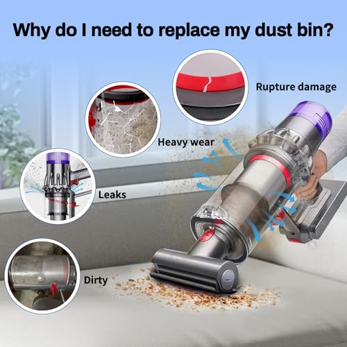 keluke Dust Bin Replacement Compatible with Cyclone V10 Absolute,V10 Animal, V10 Animal Pro,V10 Total Clean +,SV12 Cordless Vacuum Cleaners,Canister Replacement Parts - Image 4