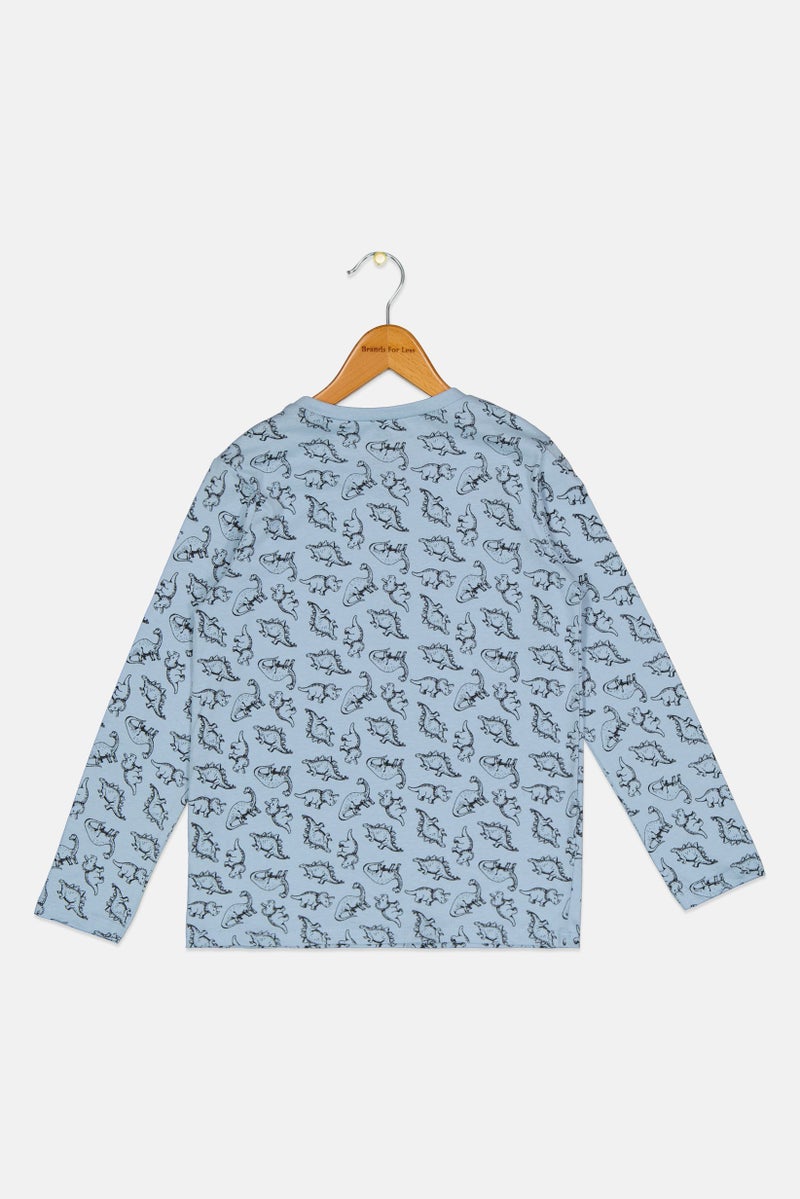 Sinsay Kids Boy Crew Neck Long Sleeve Graphic Print T-shirt, Multicolor - Image 3