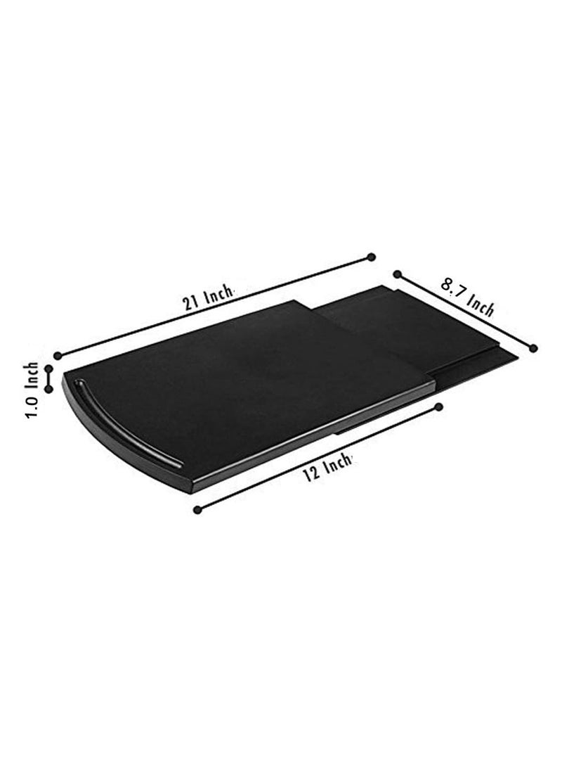 LOOPITYS Kitchen Caddy Sliding Coffee Tray Mat,12 Inch Under Cabinet Appliance Coffee Maker Toaster Countertop Storage Moving Slider With Sth Rolling Wheels - Image 3