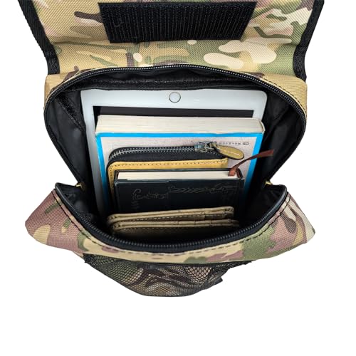 Vanlison ATV Tank Bag Saddle Bag Waterproof Motorcycle Bag Compatible with Snowmobile Sportsman Scrambler FourTrax Grizzly UTV Hanging Storage Bag Camo Brown - Image 4