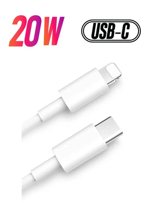 USB C to Lightning Cable 20W Fast Charging [MFi Certified] Compatible with iPhone 13 Pro Max/12/11 Pro/X/XS/XR/8 Plus/AirPods Pro, 1M, White