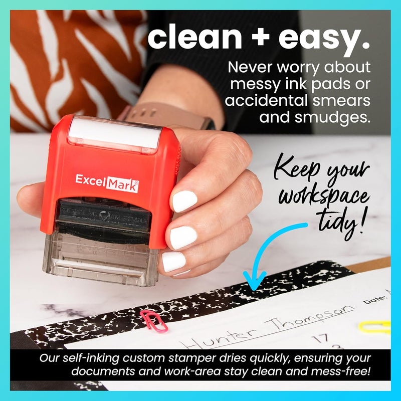 ExcelMark Missing Homework Self-Inking Stamp with Dual-Color Ink - Image 5