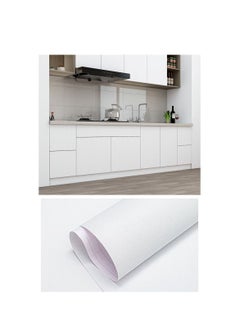 Kitchen Cabinet Oil-proof PVC Thickened Self-adhesive Wallpaper Waterproof Contact Paper Desktop Door Furniture Wall Stickers white