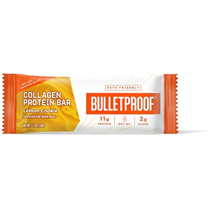 Bulletproof بار بروتين كولاجين بنكهة ليمون مضاد للرصاص، 1.58 أونصة - Image 1