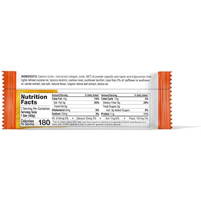 Bulletproof بار بروتين كولاجين بنكهة ليمون مضاد للرصاص، 1.58 أونصة - Image 2