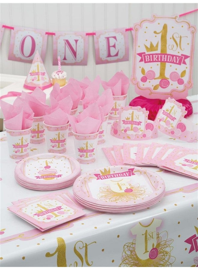 Unique Pink And Gold Girls 1St Birthday Party Napkins 16Ct - Image 2