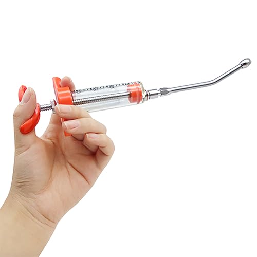 Abustle pig 2 Pieces Goat Syringe with 4 Drench Nozzle Adjustable Dosage ,Reusable Drench Syringe for Sheep ,Dog,Goat,Pig, Cat Feeding Supplies(20ML) - Image 4